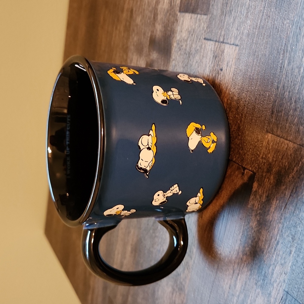 I Woke Up This Cute Peanuts Snoopy and Woodstock mug - Picture 3 of 6